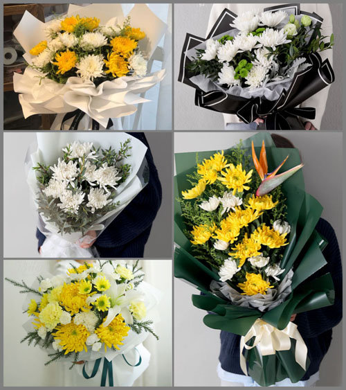 山东青岛胶州市胶莱镇王疃吴家村白事花束代送